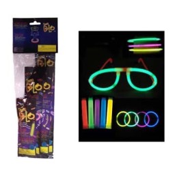 NEON GLO Náhrdelník+náramky+brýle+tyčinka (mix)