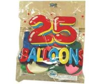 Balónky nafukovací 25ks barevné MIX (SWAN)