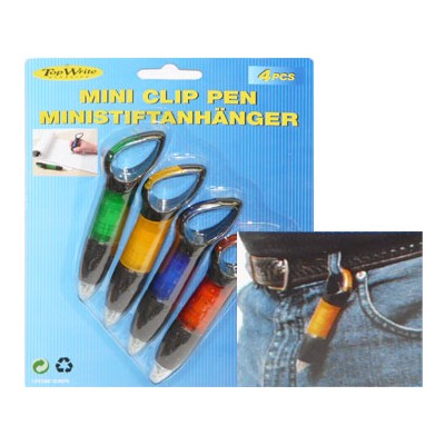 TOP WRITE Mini pero s přívěškem 4ks různé barvy