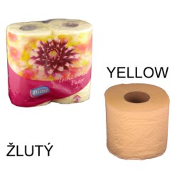DIME Toaletní papír 4x20m/2vrstvý Žlutý